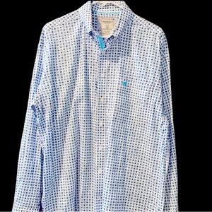 Rough Stock Panhandle Slim Button Down Long Sleeve Shirt Size L